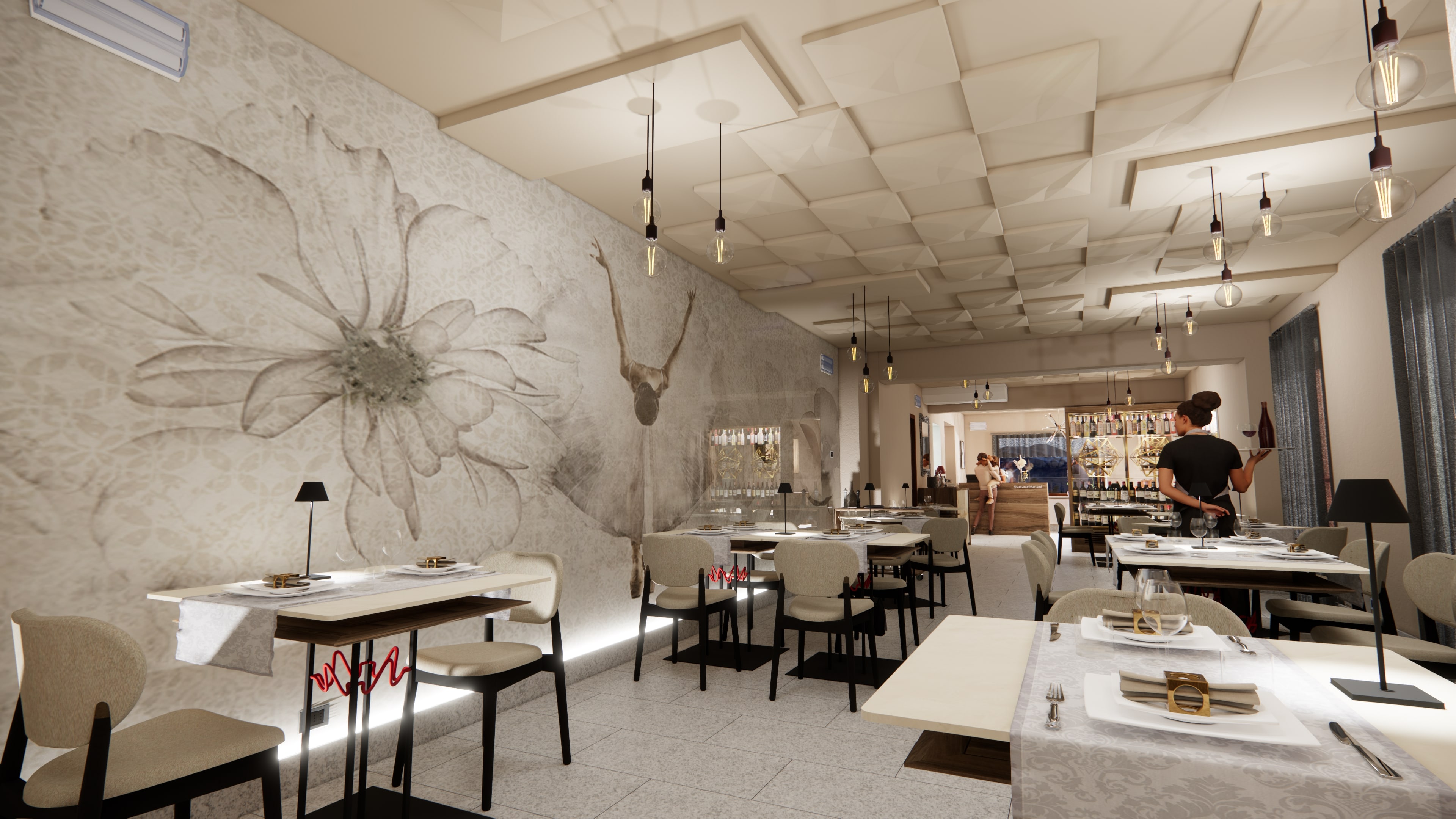 Rendering of the Marconi dining room
