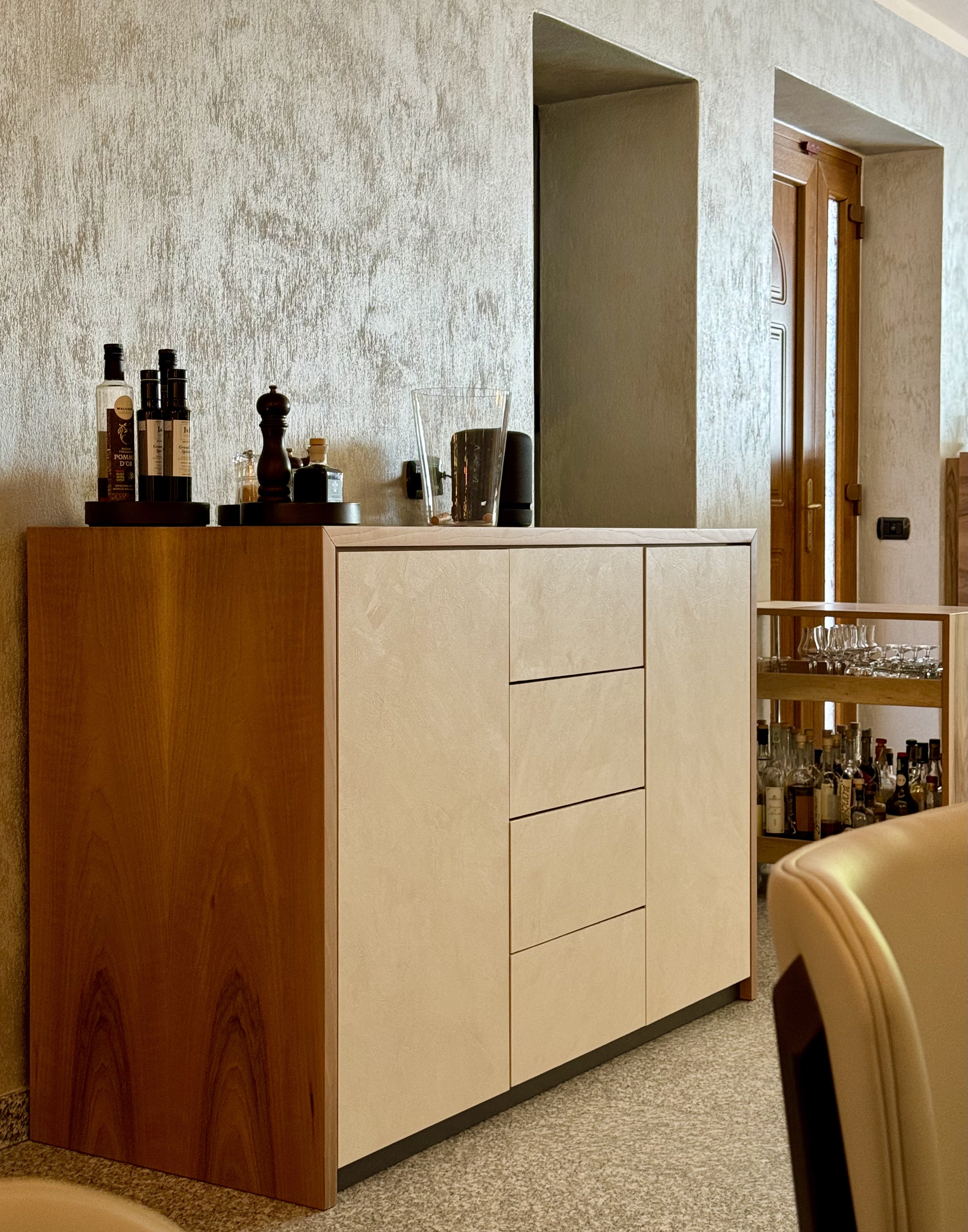 Bespoke bar unit at Marconi Restaurant