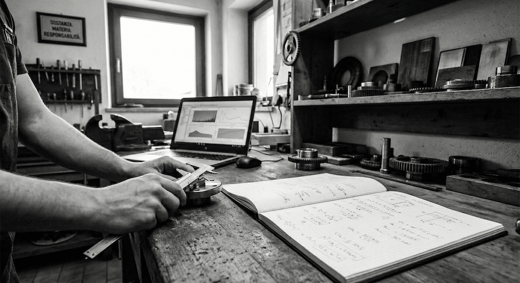 Lavoro tecnico e artigianale in bottega